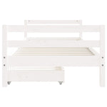 Barnesengeramme Med Skuffer Hvit 90X190 Cm Heltre Furu