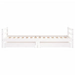 Barnesengeramme Med Skuffer Hvit 90X190 Cm Heltre Furu