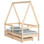 Barnesengeramme Med Skuffer 70X140 Cm Heltre Furu