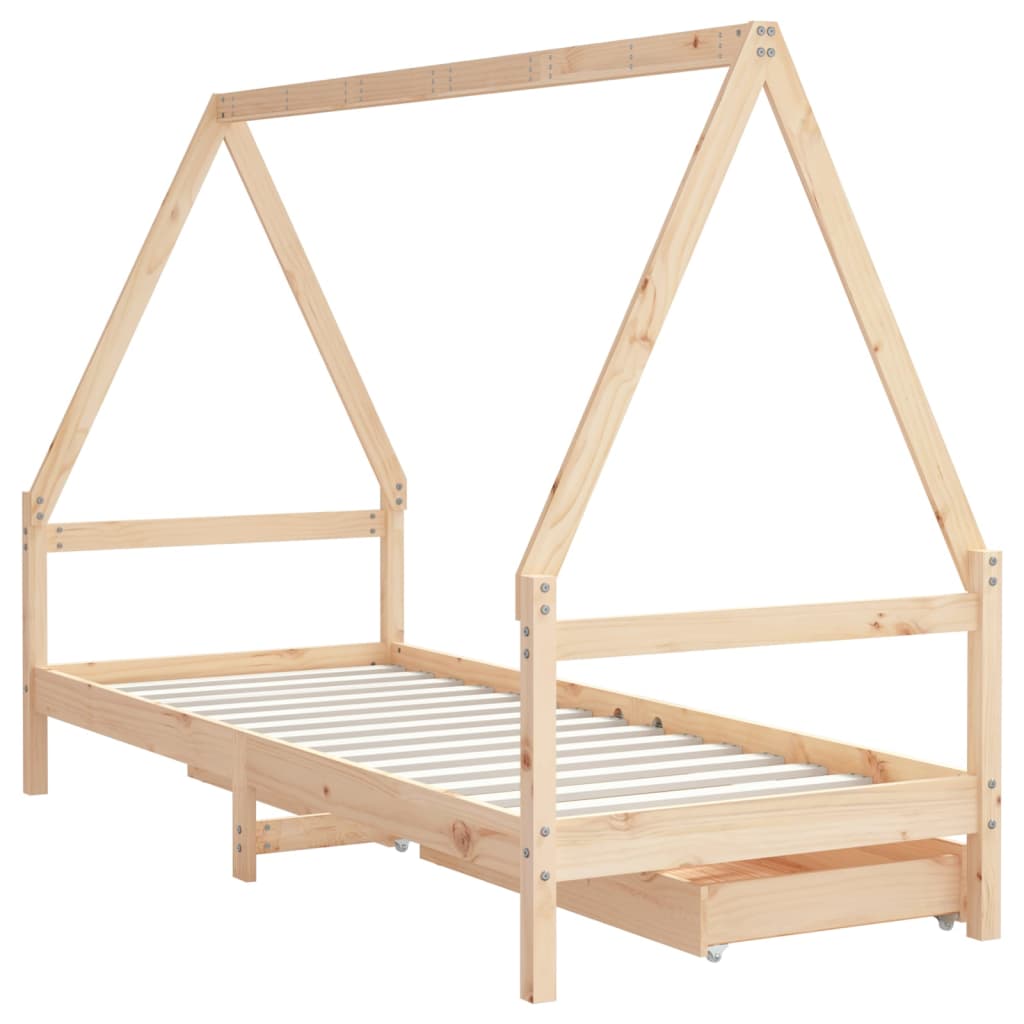Barnesengeramme Med Skuffer 90X190 Cm Heltre Furu