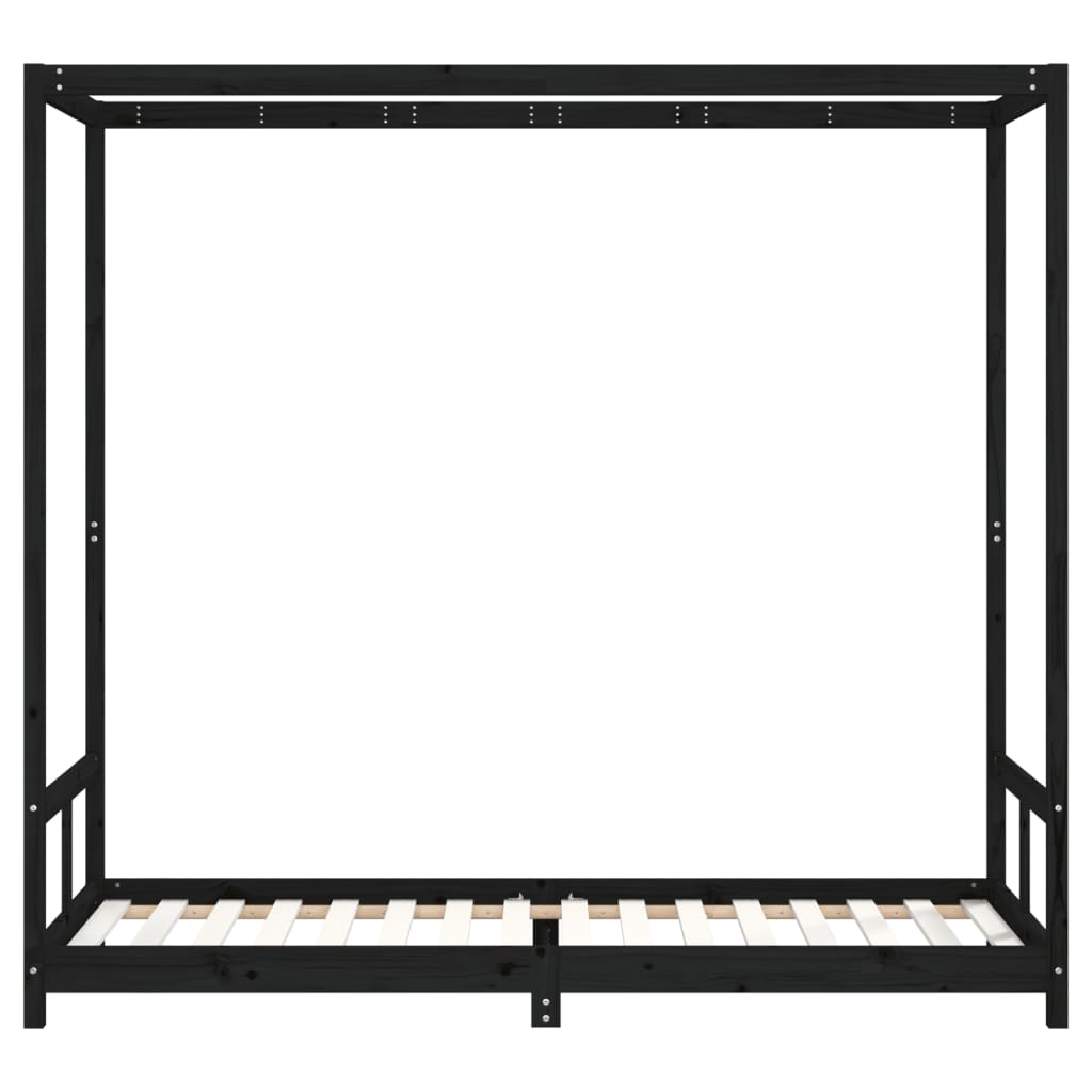 Barnesengeramme Svart 80X200 Cm Heltre Furu