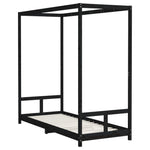 Barnesengeramme Svart 80X200 Cm Heltre Furu