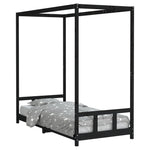 Barnesengeramme Svart 90X200 Cm Heltre Furu