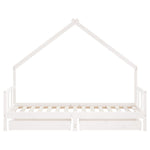 Barnesengeramme Med Skuffer Hvit 90X190 Cm Heltre Furu