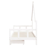 Barnesengeramme Med Skuffer Hvit 90X190 Cm Heltre Furu