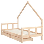 Barnesengeramme Med Skuffer Svart 90X200 Cm Heltre Furu