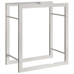 Vedstativ 50X28X56 Cm Rustfritt Stål