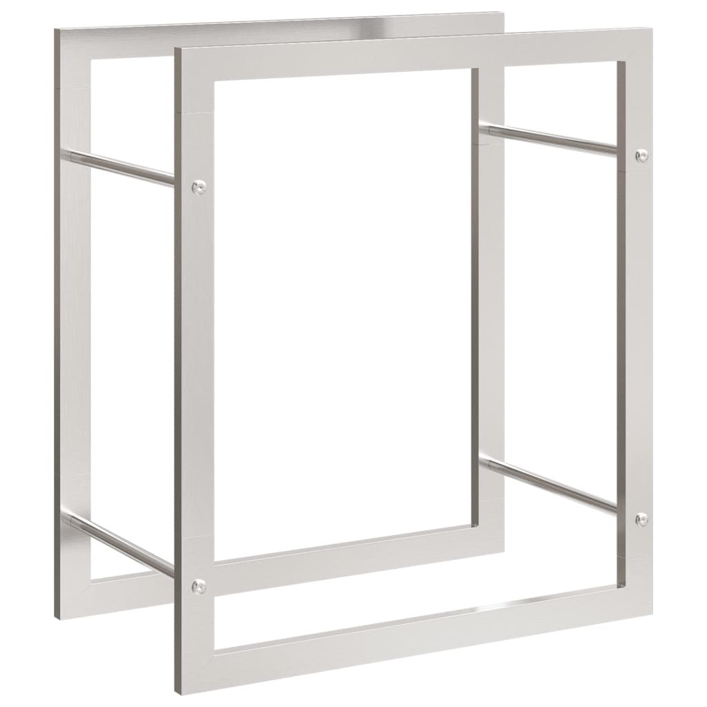 Vedstativ 50X28X56 Cm Rustfritt Stål