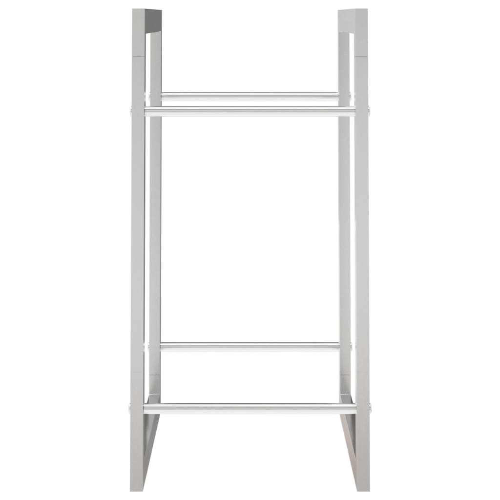 Vedstativ 50X28X56 Cm Rustfritt Stål