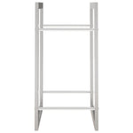 Vedstativ 50X28X56 Cm Rustfritt Stål