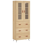 Highboard Sonoma Eik 69,5X34X180 Cm Konstruert Tre
