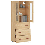 Highboard Sonoma Eik 69,5X34X180 Cm Konstruert Tre