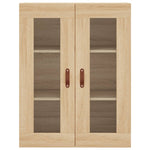 Highboard Sonoma Eik 69,5X34X180 Cm Konstruert Tre