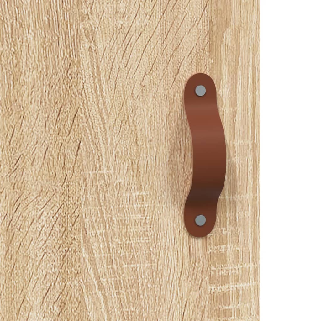 Highboard Sonoma Eik 69,5X34X180 Cm Konstruert Tre