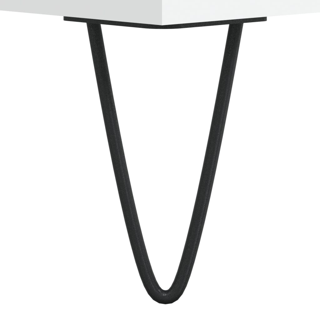 Highboard Hvit 69,5X34X180 Cm Konstruert Tre