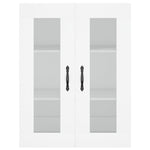 Highboard Hvit 69,5X34X180 Cm Konstruert Tre