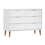Kommode Molde Hvit 113X40X80 Cm Heltre Furu