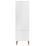 Garderobe Molde Hvit 90X55X175 Cm Heltre Furu