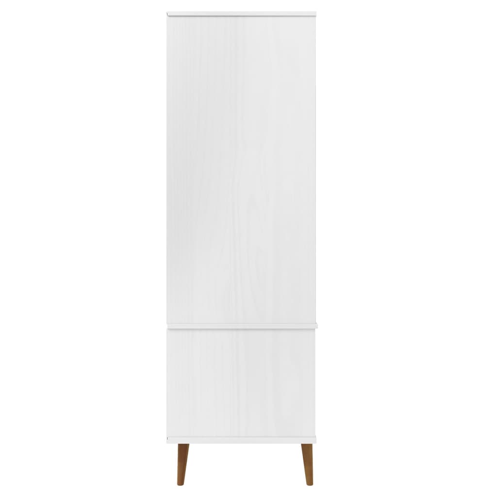 Garderobe Molde Hvit 90X55X175 Cm Heltre Furu