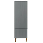 Garderobe Molde Grå 90X55X175 Cm Heltre Furu