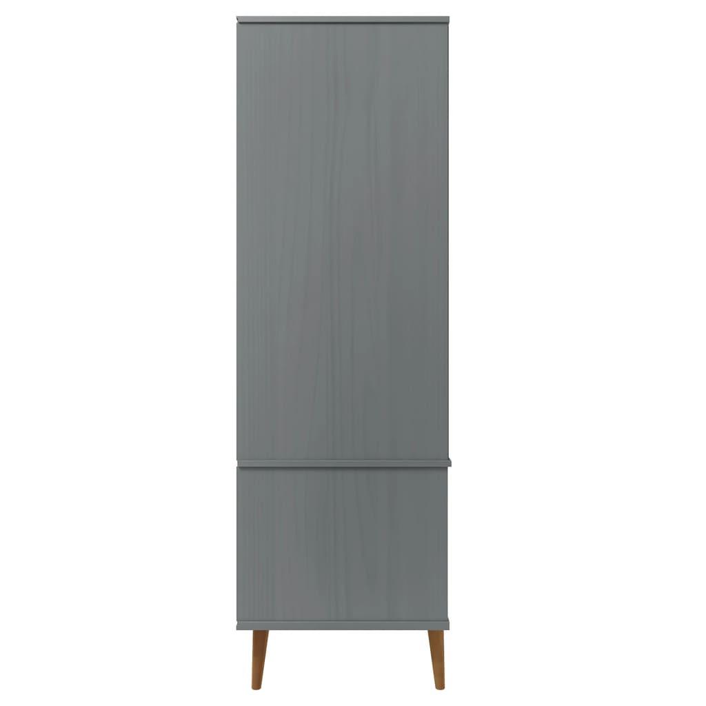 Garderobe Molde Grå 90X55X175 Cm Heltre Furu