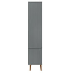 Vitrine Molde Grå 90X35X175 Cm Heltre Furu