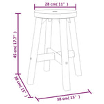 Krakk Brun 38X38X45 Cm Rund Heltre Akasie