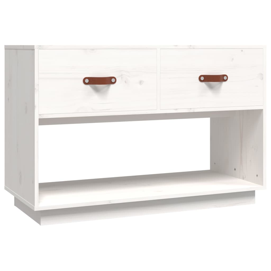 Tv-Benk Hvit 90X40X60 Cm Heltre Furu