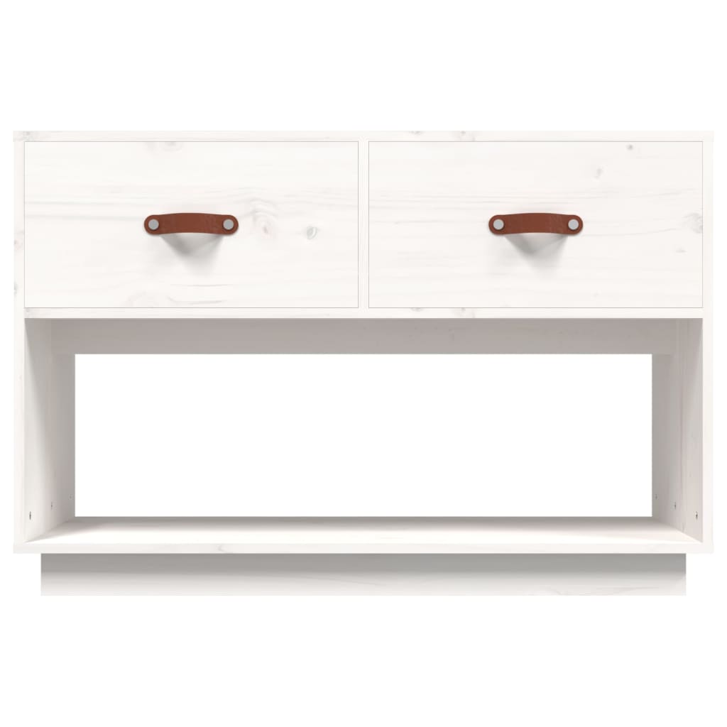 Tv-Benk Hvit 90X40X60 Cm Heltre Furu
