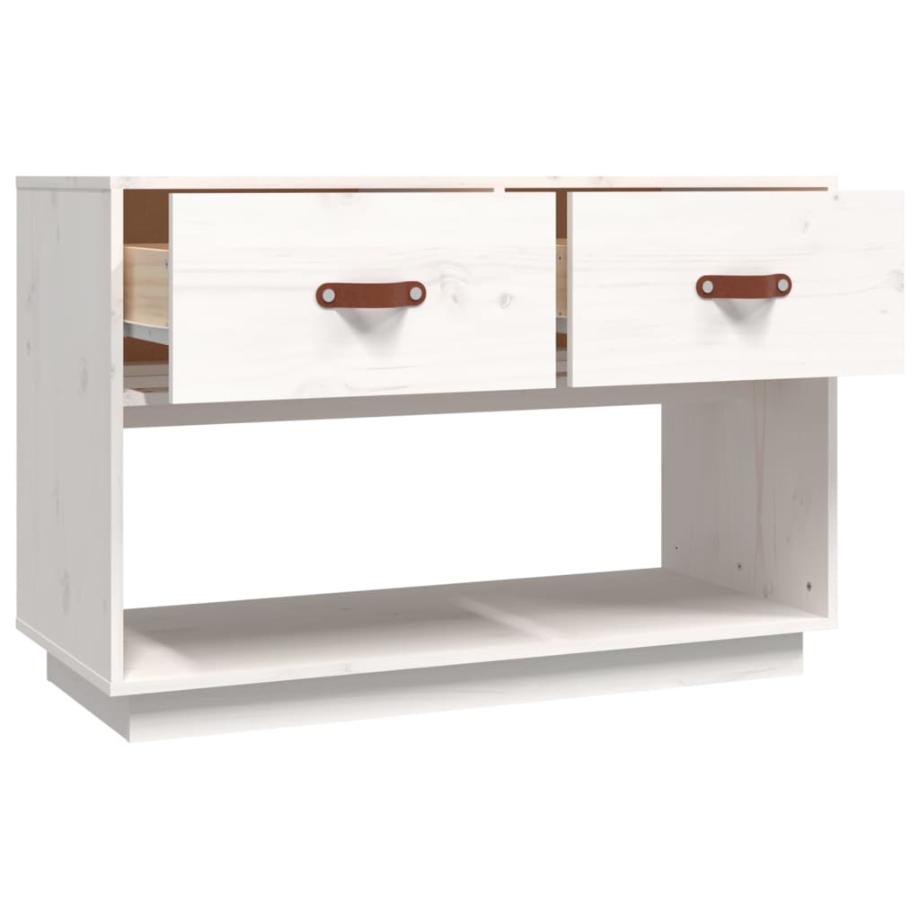 Tv-Benk Hvit 90X40X60 Cm Heltre Furu