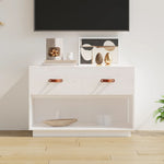 Tv-Benk Hvit 90X40X60 Cm Heltre Furu