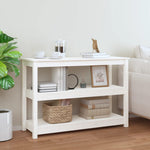 Konsollbord Hvit 110X40X74 Cm Heltre Furu