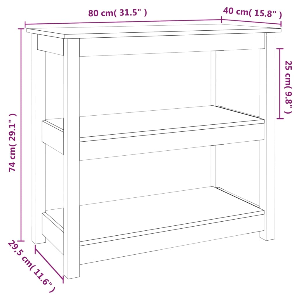 Konsollbord 80X40X74 Cm Heltre Furu