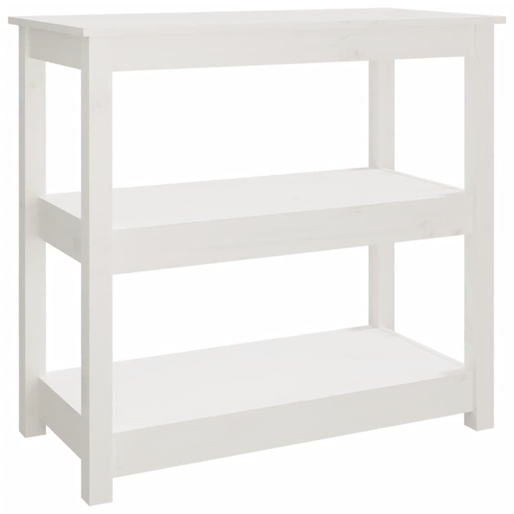 Konsollbord Hvit 80X40X74 Cm Heltre Furu