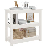 Konsollbord Hvit 80X40X74 Cm Heltre Furu