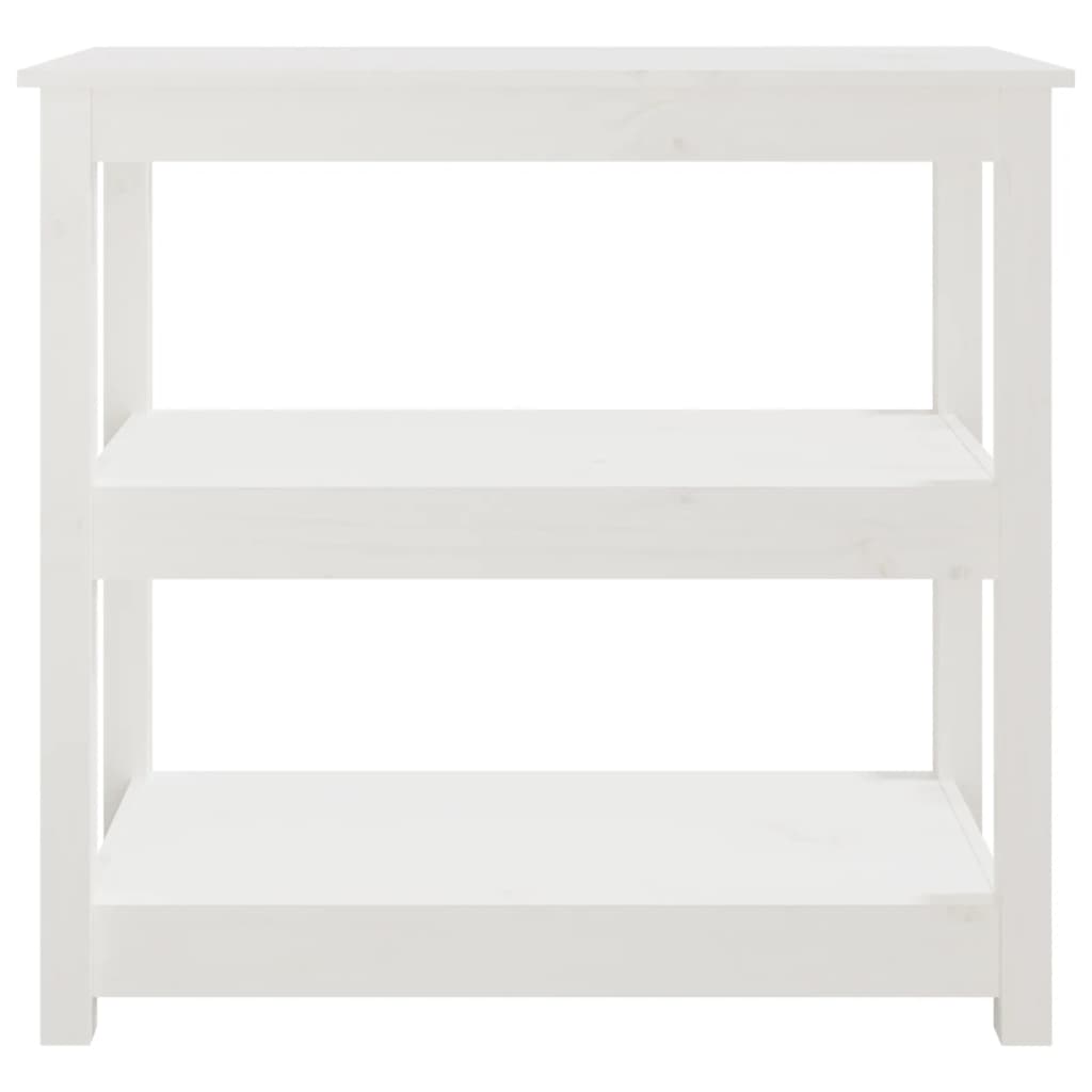 Konsollbord Hvit 80X40X74 Cm Heltre Furu