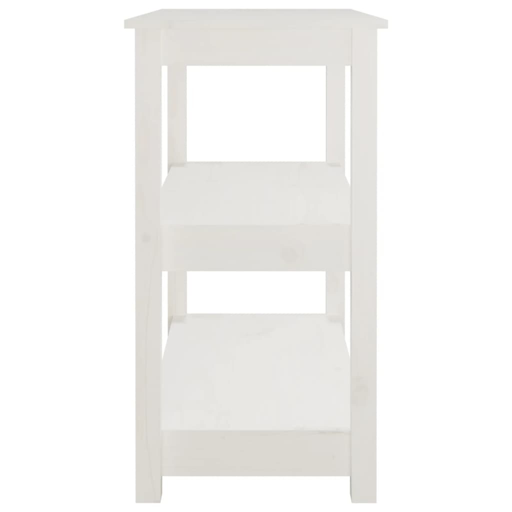 Konsollbord Hvit 80X40X74 Cm Heltre Furu