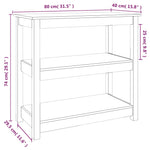 Konsollbord Hvit 80X40X74 Cm Heltre Furu