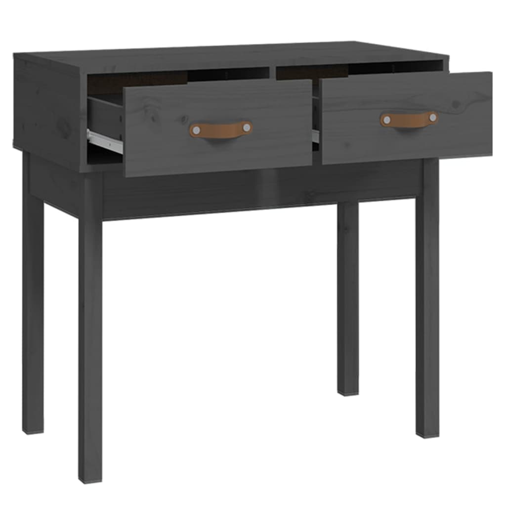 Konsollbord Grå 76,5X40X75 Cm Heltre Furu