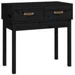 Konsollbord Svart 76,5X40X75 Cm Heltre Furu