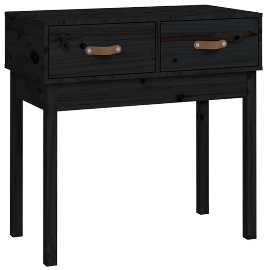 Konsollbord Svart 76,5X40X75 Cm Heltre Furu