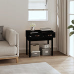 Konsollbord Svart 76,5X40X75 Cm Heltre Furu