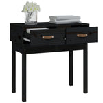 Konsollbord Svart 76,5X40X75 Cm Heltre Furu