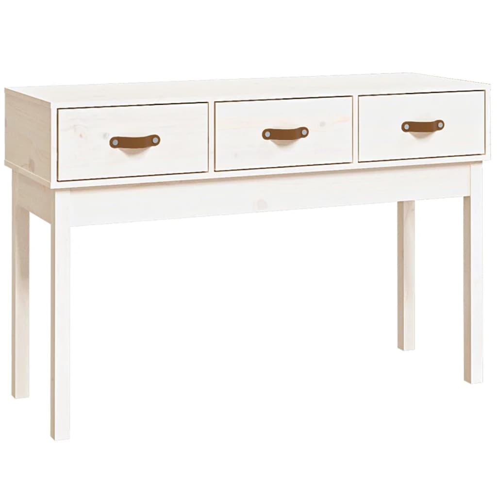 Konsollbord Hvit 114X40X75 Cm Heltre Furu