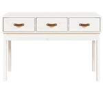 Konsollbord Hvit 114X40X75 Cm Heltre Furu