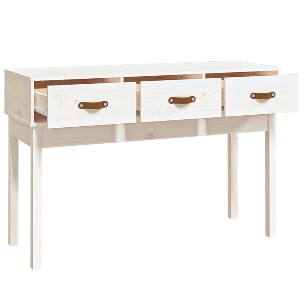 Konsollbord Hvit 114X40X75 Cm Heltre Furu