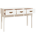 Konsollbord Hvit 114X40X75 Cm Heltre Furu