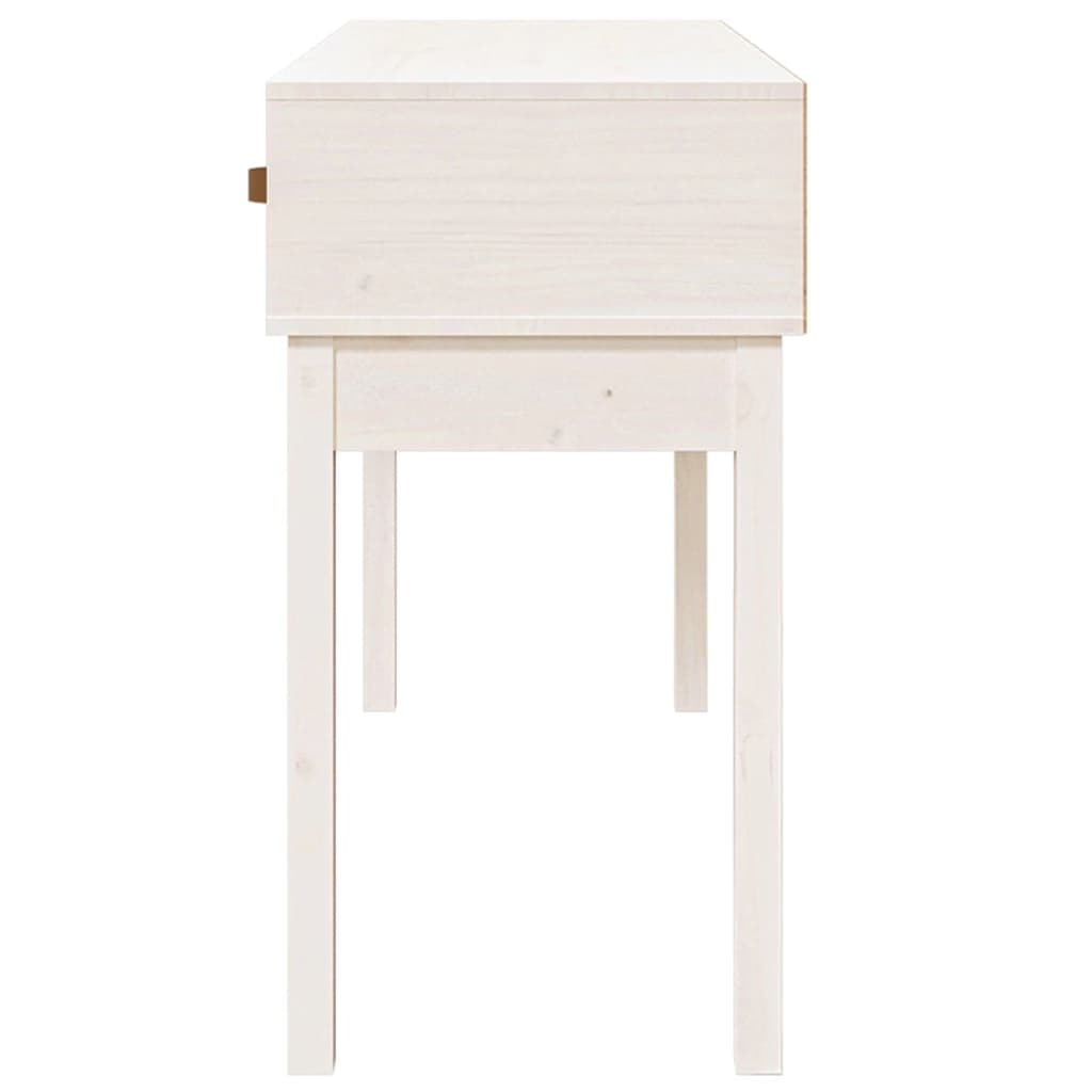 Konsollbord Hvit 114X40X75 Cm Heltre Furu