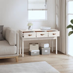 Konsollbord Hvit 114X40X75 Cm Heltre Furu