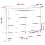Sideskap 100X40X72 Cm Heltre Furu